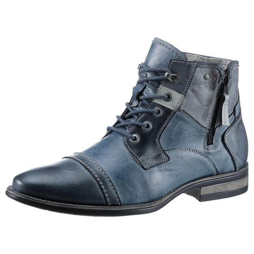 Schnürstiefelette KRISBUT Gr. 44, blau (blau, grau) Herren Schuhe mit herausnehmbarer Textilinnensohle