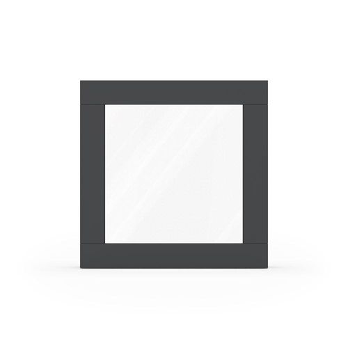 fensterversand.com Fenster Schwarzgrau RAL 7021, Holzfenster, Classic IV 68, 510 x 510 mm, einteilig, festverglast, individuell konfigurieren