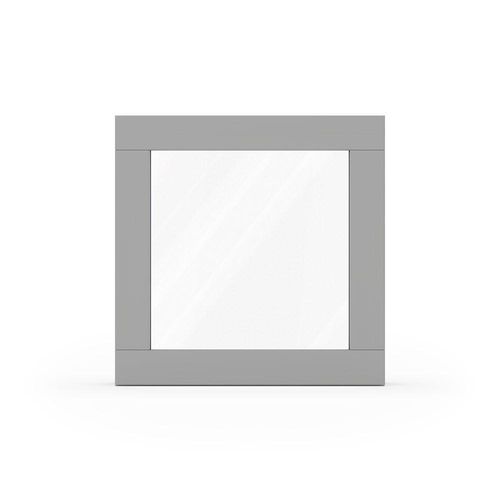 fensterversand.com Fenster Weißaluminium RAL 9006, Holzfenster, Classic IV 68, 510 x 510 mm, einteilig, festverglast, individuell konfigurieren