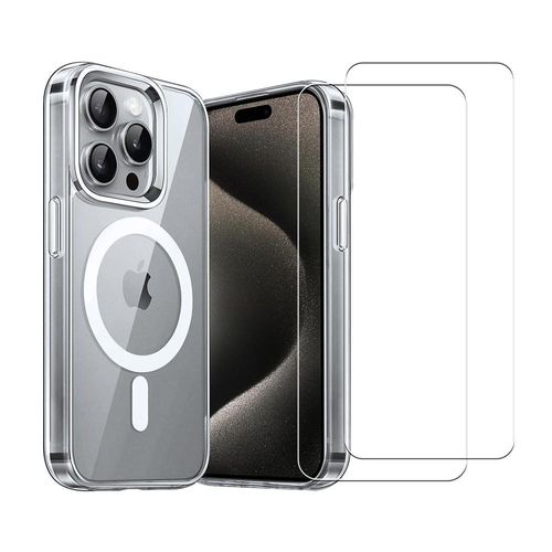 Hülle iPhone 16 Pro Max und 2 schutzfolien - TPU - Transparent