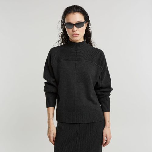 Boxy Mock Pullover - Mehrfarbig - Damen