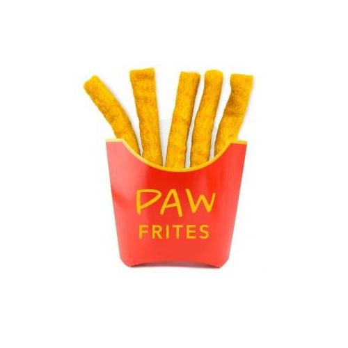 Mewow 5 Filz Pommes aus Schurwolle. 5 PAW-Frites in der Fritten-Tüte