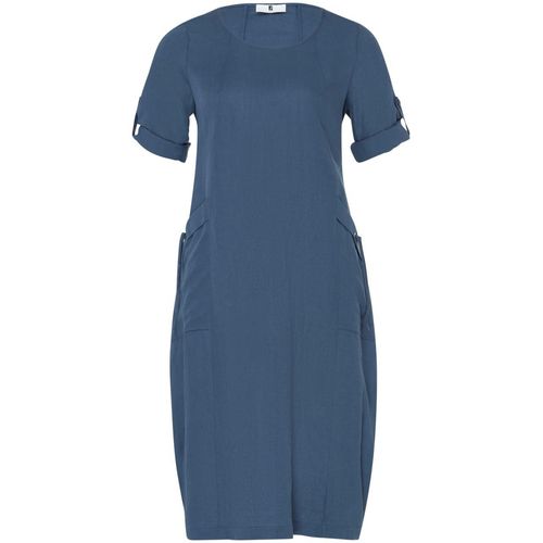 Kleid aus 100% Leinen Anna Aura blau