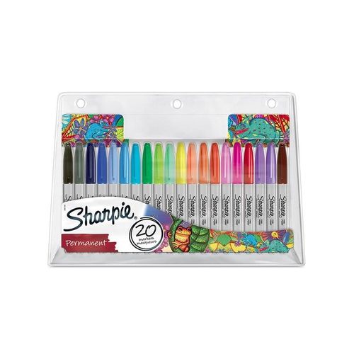 Sharpie Permanent Marker | Marker Stifte mit feiner Spitze | gemischte Farben | 20 Stück Market Set