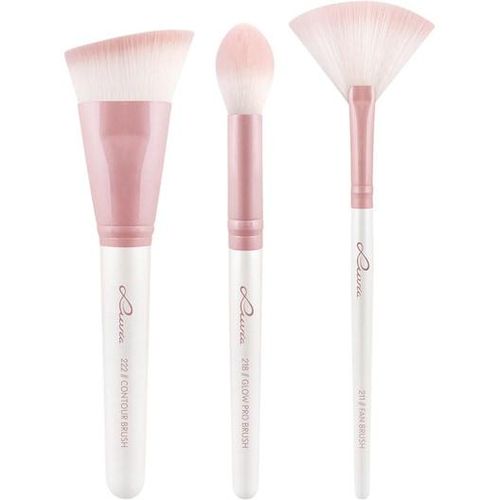 Luvia Cosmetics Pinsel Pinselset Prime Vegan Candy Highlight & Contour Set Fan Brush + Glow Pro Brush + Contour Brush