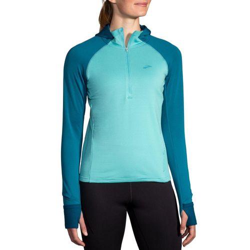 Brooks Damen Notch Thermal Hoodie 2.0 blau