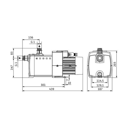 Wilo Hochdruck-Kreiselpumpe HiMulti 3-24 P/1/5/230 G 1" 400W 620W 4244148