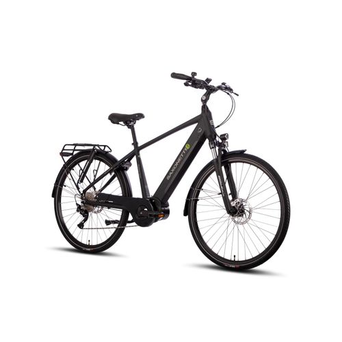 SAXONETTE Premium Sport E-Trekkingbike 10 Gang Scheibenbremse, Federgabel, Mittelmotor