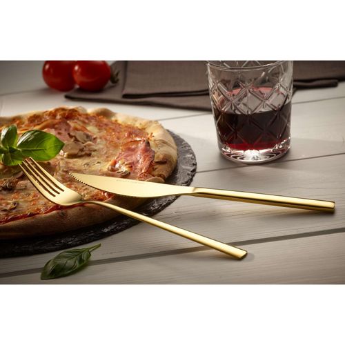 Pizzabesteck Set "Bari" 8tlg - gold