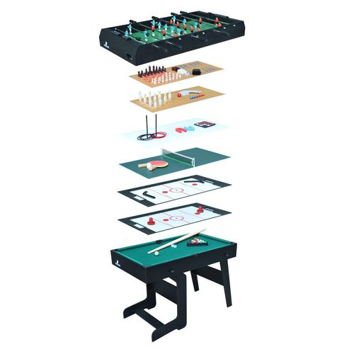 All-in-One 16-in-1 Multispieltisch Schwarz