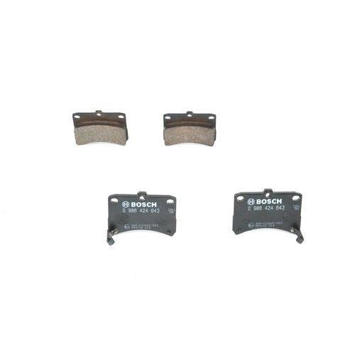 BOSCH Bremsbelagsatz DAIHATSU 0 986 424 643 E990R02A10800281,0449197202,0449197501000 449197501000,449197506000,AY040KE133,04465B5020,0449192713