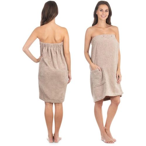 Liebenstein - Saunakilt Damen Kilt Größe s / m Premium Damenkilt aus Baumwolle Beige