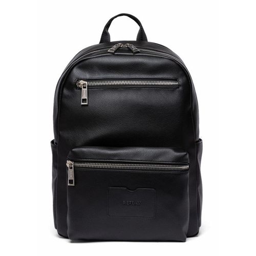 REPLAY Freizeitrucksack Rucksack mit Laptopfach Backpack Black schwarz