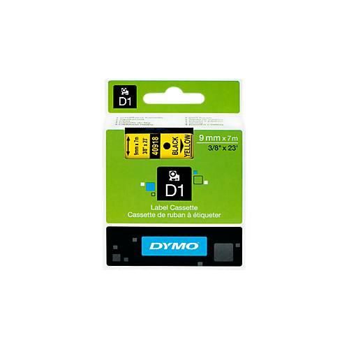 DYMO® Schriftbandkassette D1 40918, 9 mm, gelb/schwarz