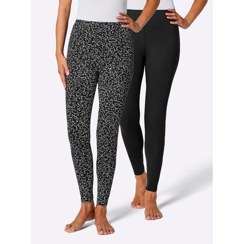 Leggings Gr. 44/46, Normalgrößen, schwarz Damen Hosen