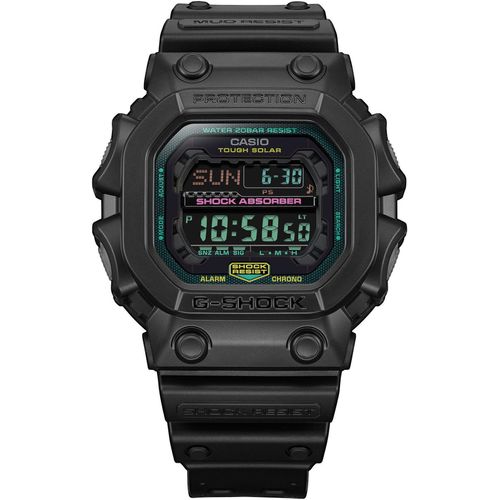 Chronograph CASIO G-SHOCK Armbanduhren schwarz Herren Armbanduhr, Solar, Herrenuhr, digital, automatischer Kalender