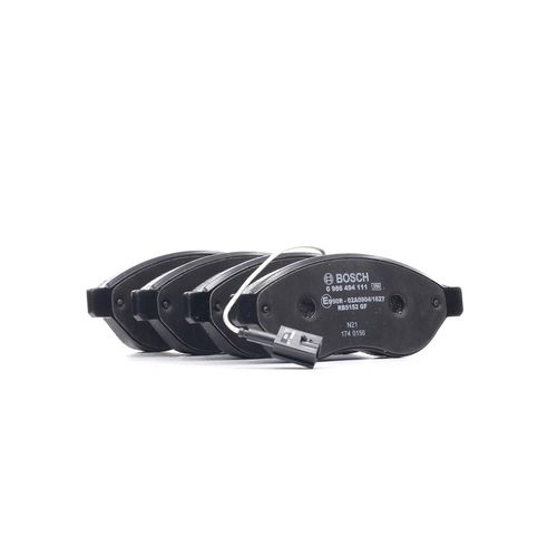 BOSCH Bremsbelagsatz FIAT,PEUGEOT,CITROËN 0 986 494 111 1607878380,1607878580,425461 77364160,77367091,1612433980,425356,425358,425462,8689D148,BP1021