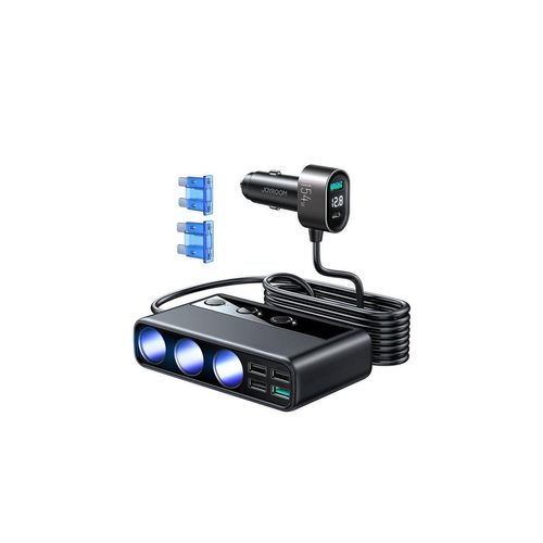 9in1 Autoladegerät 154W - 5x USB / 1x USB Typ C / 3x Zigarettenanzünderbuchse schwarz