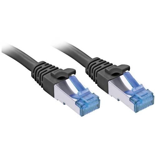 LINDY 47421 RJ45 Netzwerkkabel, Patchkabel CAT 6a S/FTP 25.00 m Schwarz 1 St.