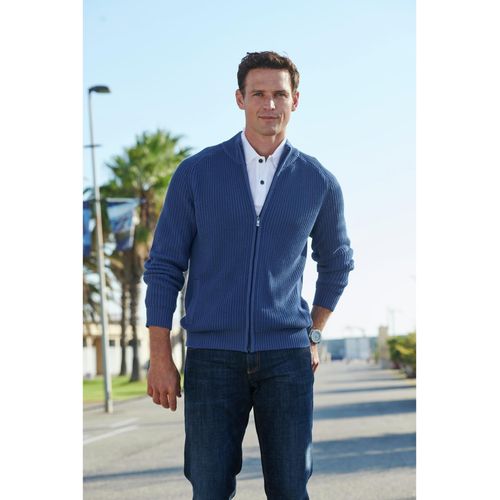 Vest gerstekorrelmotief Louis Sayn blauw