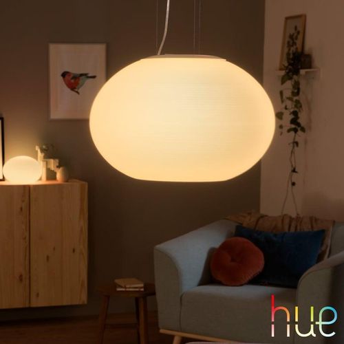 PHILIPS Hue White & color Ambiance Flourish LED Pendelleuchte mit Dimmer, 8719514343528,