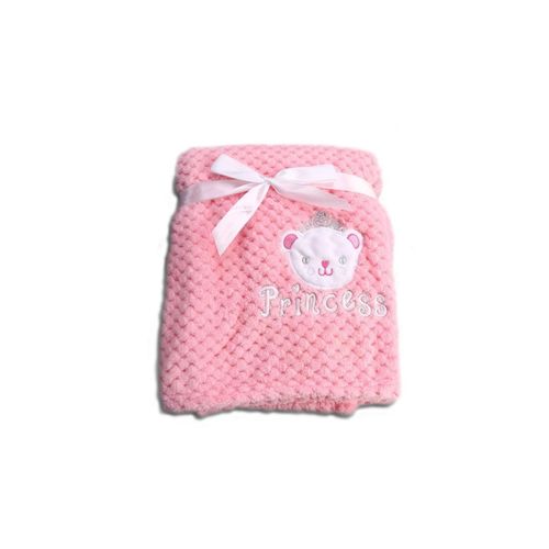 Cangaroo Babydecke Freya, Größe 80 x 110 cm kuschelige Babydecke aus Fleece rosa