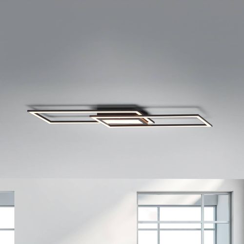 LED-Deckenleuchte Asmin, CCT, schwarz, 100x17,9cm