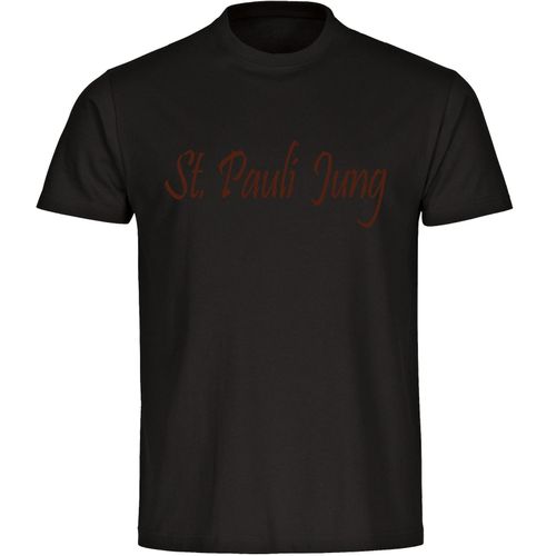 multifanshop Kinder T-Shirt - St. Pauli - St. Pauli Jung - Druck braun - Kind