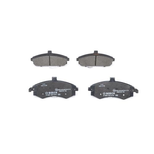 BOSCH Bremsbelagsatz HYUNDAI,KIA 0 986 424 810 581012SA31,7843D941,E990R02A08701115 5810117A00,581012DA00,581012FA01,5810117A010,58101M2A02,5810129B10