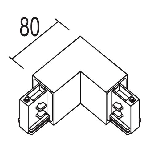 Ivela 90°-Ecke Erde innen für LKM quadro, weiß