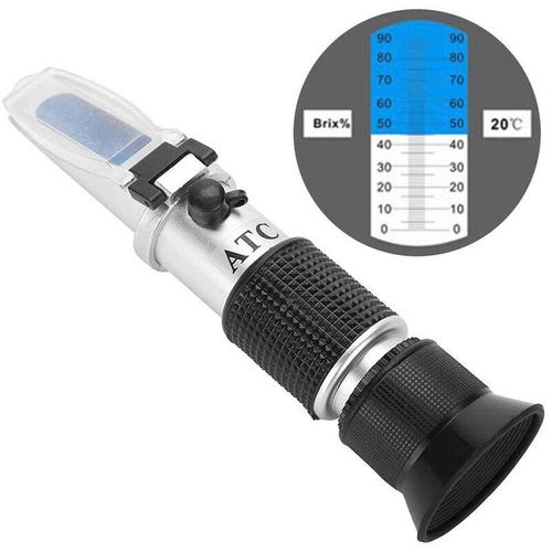 Brix-Messgerät, 0–80 % Brix-Messgerät, Handrefraktometer, Heimmessgerät, Brix-Messgerät, Brix-Messgerät, Temperatur, atc - Sollbry