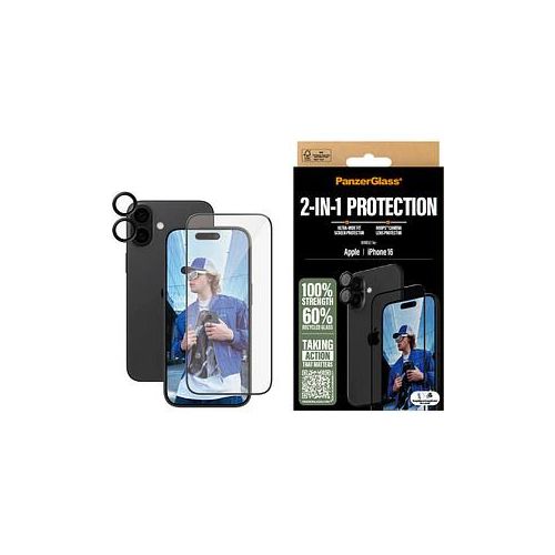 PanzerGlass™ 2-in-1 Schutz-Set für Apple iPhone 16