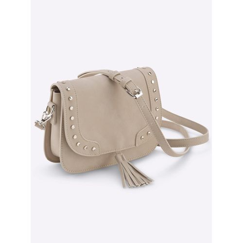 Handtasche HEINE Gr. B/H/T: 21cm x 17cm x 5cm, beige Damen Taschen