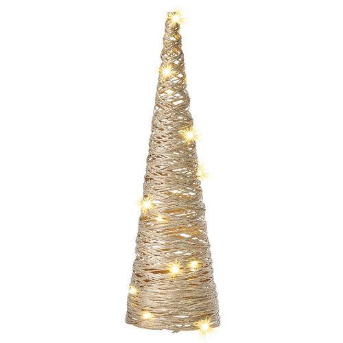 AMARE LED Pyramide Tannenbaum 40 cm batteriebetrieben, gold