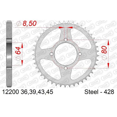 AFAM Kettenrad 12200-45