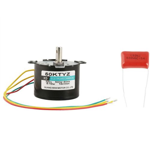 1PCS AC220V Miniatur-Synchronmotor mit niedriger Geschwindigkeit und großem Kraftmoment im Uhrzeigersinn/gegen den Uhrzeigersinn (10 U/min)