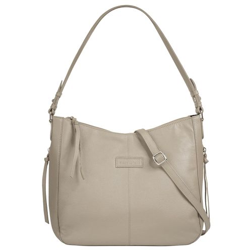 Shopper BRUNO BANANI, Damen, Gr. B/H/T: 35cm x 28cm x 13cm onesize, beige, Leder, unifarben, leicht glänzend, Taschen, echt Leder