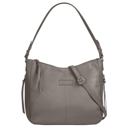 Shopper BRUNO BANANI, Damen, Gr. B/H/T: 35cm x 28cm x 13cm onesize, grau, Leder, unifarben, leicht glänzend, Taschen, echt Leder