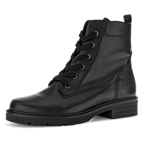 Schnürboots GABOR Gr. 37, schwarz Damen Schuhe Blockabsatz, Schnürstiefelette, praktischer Innenreißverschluss