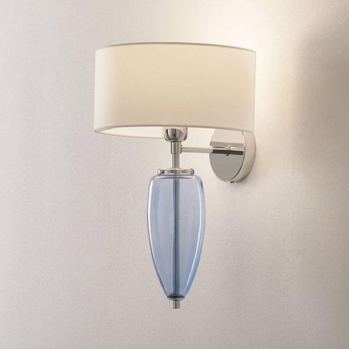 Wandlampe Show Ogiva mit Glaselement blau