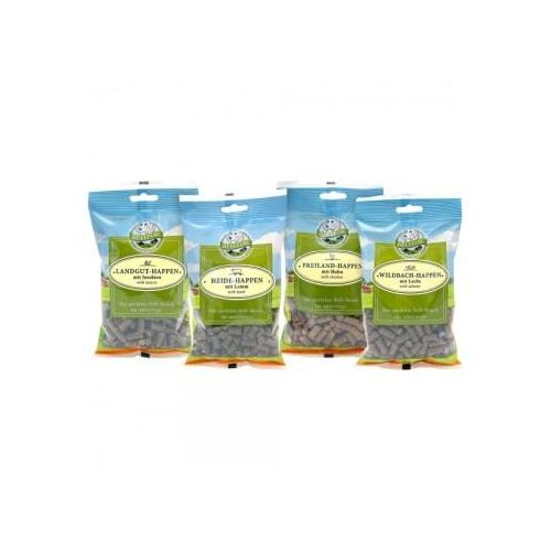 Bellfor Mix 4 Soft-snacks - Freiland-Happen 200g + Heide-Happen 200g + Wildbach-Happen 200g + Landgut-Happen 200g