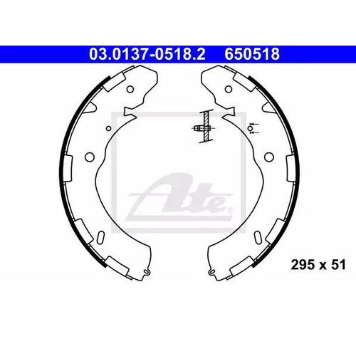 ATE Bremsbacken FIAT,MITSUBISHI 03.0137-0518.2 4600A106,4600A122,6000609727 Trommelbremsbacken,Bremsbackensatz 6000609728