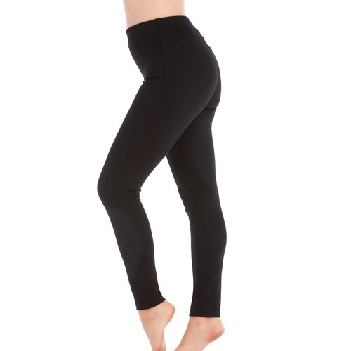 Jeggings MAGIC BODYFASHION, Damen, Gr. L, N-Gr, schwarz, Obermaterial: 47% Polyester, 43% Baumwolle, 10% Elasthan. Futter: 65% Polyamid, 35% Elasthan, unifarben, modisch, figurbetont lang, Hosen