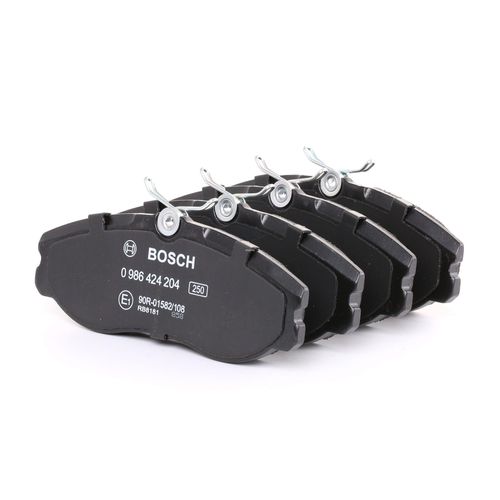 BOSCH Bremsbelagsatz FORD,NISSAN 0 986 424 204 410600F025,410602X825,410609G125 7252D362,E190R01582108,1495951,410609C526,D10602X80A,1954460,1956421