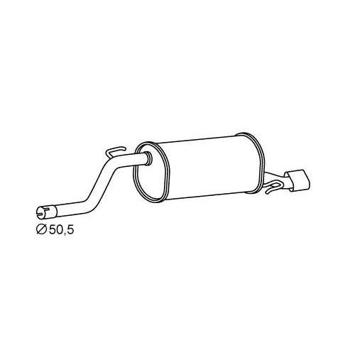 IMASAF Endschalldämpfer FIAT 24.33.27 51796252,51801440 Endtopf,Auspuff Endtopf,Nachschalldämpfer,ESD