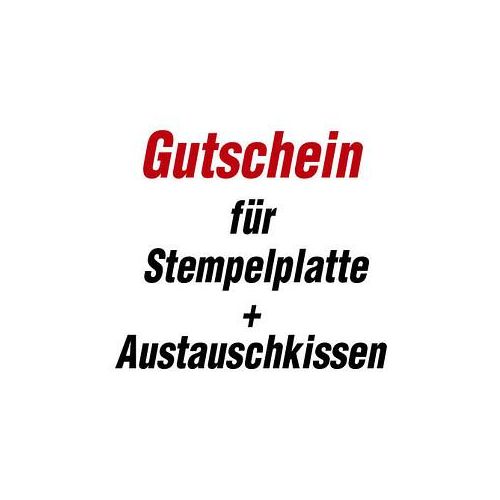 trodat Gutschein für Stempelplatte für trodat 4907 mit Logo