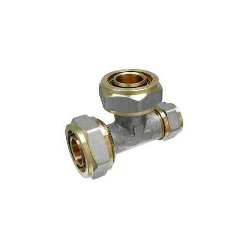 Schraubfitting-T-Stück 26 x 3,0 - 26 x 3,0 - 20 x 2,0 mm für Alu-Mehrschicht-Verbundrohr