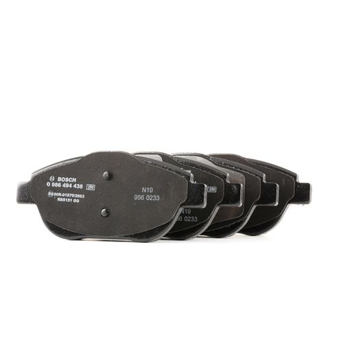 BOSCH Bremsbelagsatz PEUGEOT,CITROËN,DS 0 986 494 438 1613192580,1617275680,1684909680 1611140580,1611837880,1629038380,425431,BP1360,E990R018702663