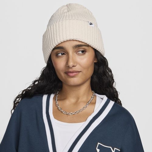 Nike Peak Strick-Beanie mit Waffelmuster - Braun