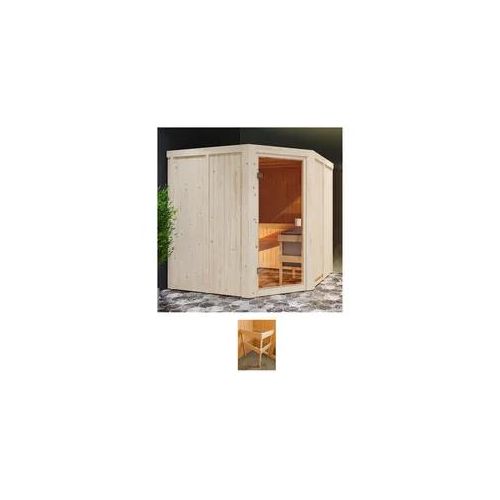 KARIBU Sauna "Kotka" Saunen beige (natur)